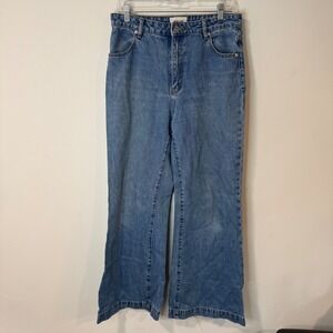 Rolla's Womens Eastcoast Flare Jeans 30 Blue Wide Leg High Rise‎ Cotton Denim